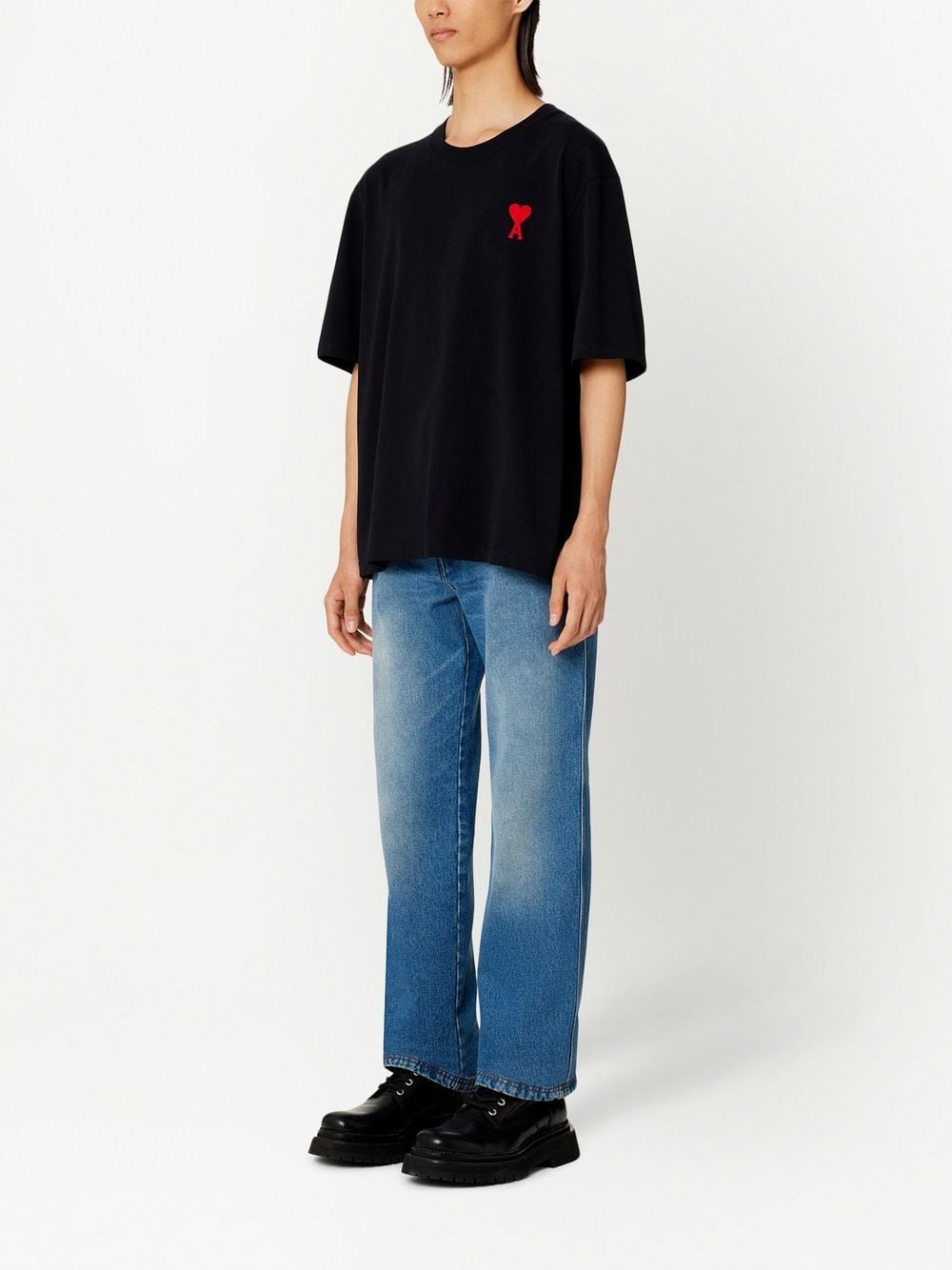 AMI Paris - T-Shirt Black Ami De Coeur