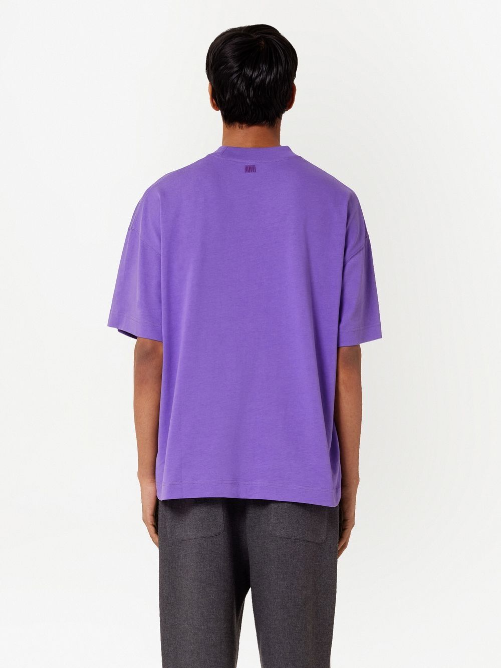 AMI Paris - T-shirt coton bio violet