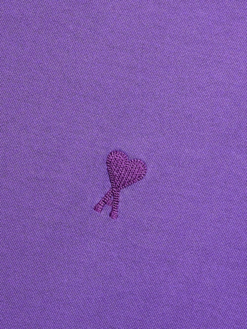 AMI Paris - T-shirt coton bio violet