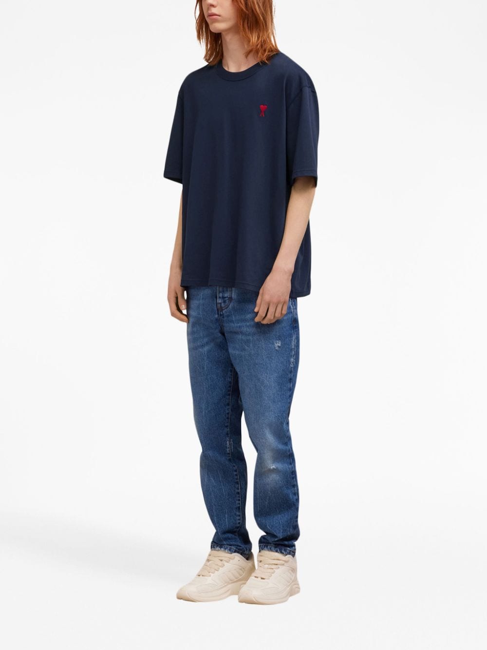 AMI Paris - T-Shirt Marine Ami De Coeur