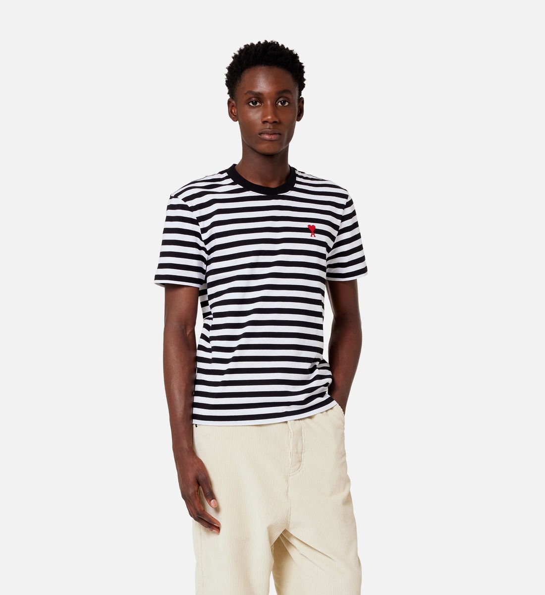 AMI Paris - T-Shirt Marinière Ami De Coeur