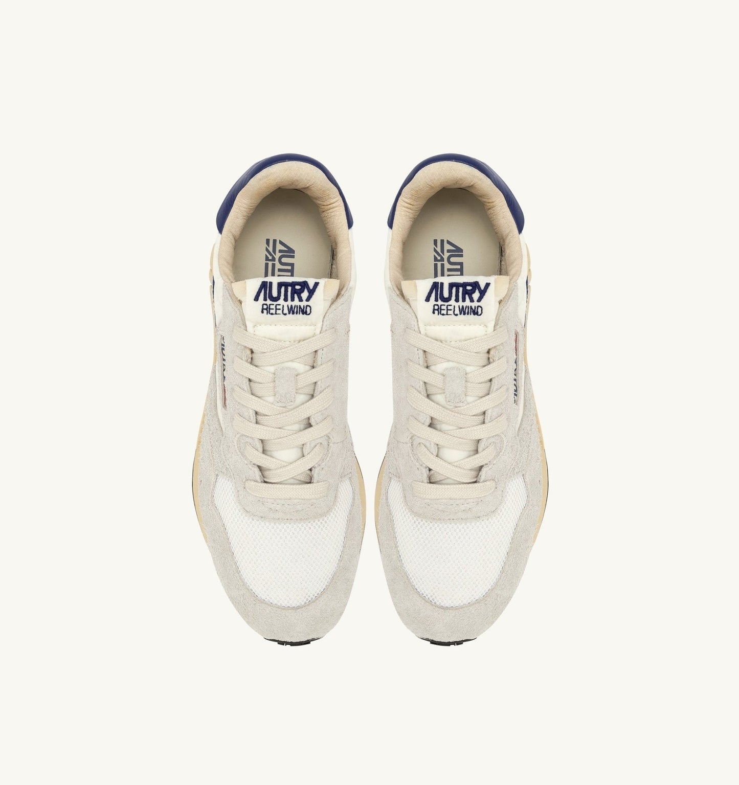 AUTRY - BUTY SNEAKERSOWE REELWIND LOW Z NYLONU I ZAMSZU W KOLORZE BIAŁYM I LIMOGES