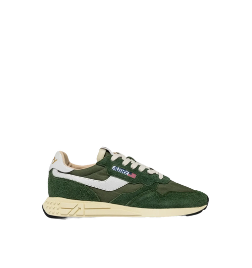AUTRY - BASKETS REELWIND LOW EN NYLON ET DAIM VERT MILITARY - Lothaire