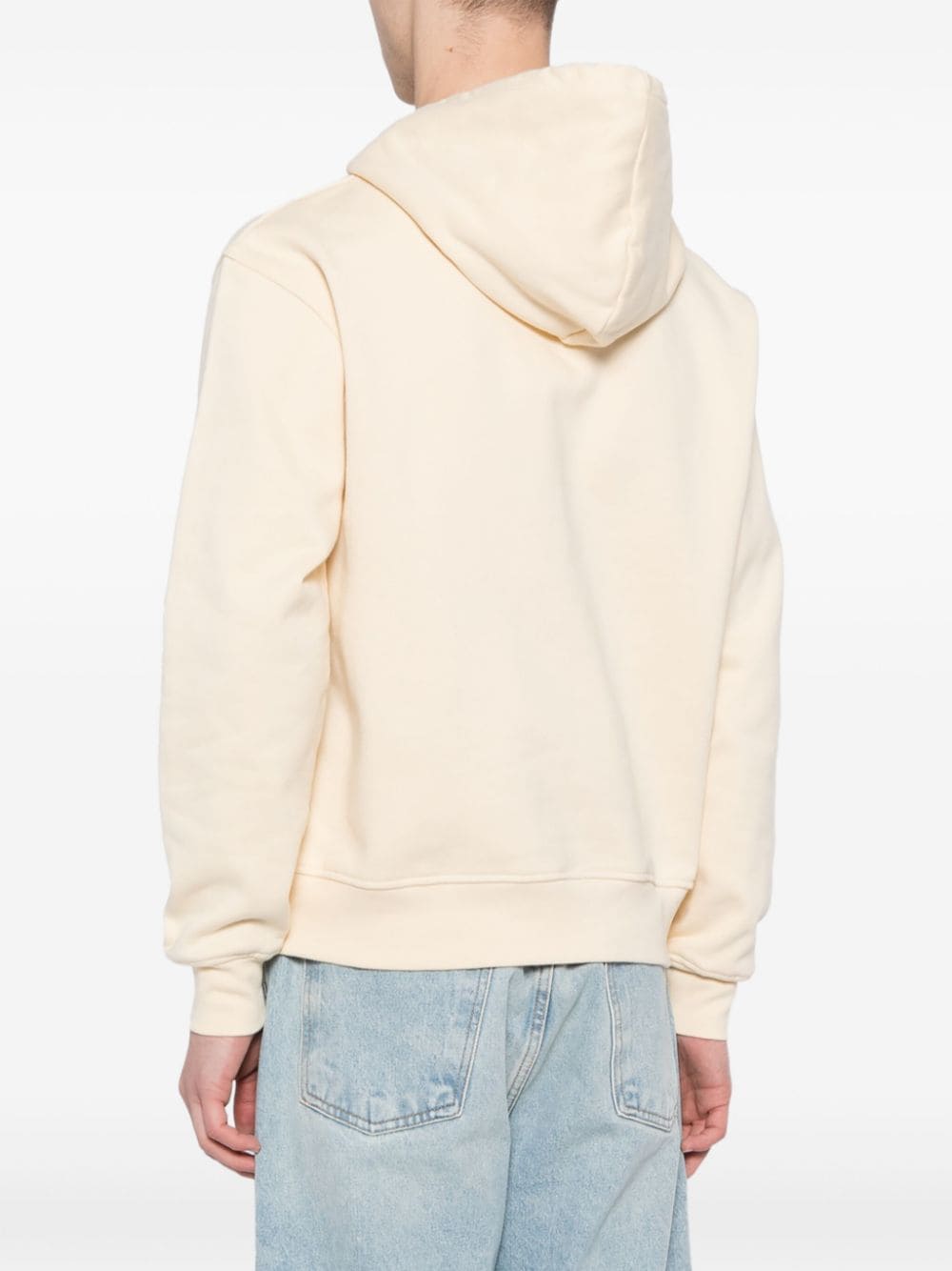 Jacquemus Hoodie beige à logo brodé