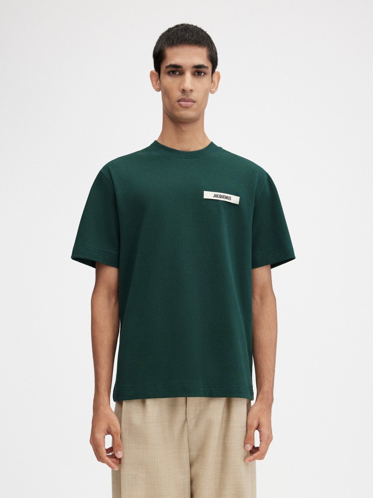 JACQUEMUS - Le t-shirt Gros Grain Vert foncé