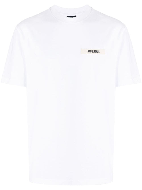 Jacquemus T - shirt blanc logo patch Gros Grain - Lothaire