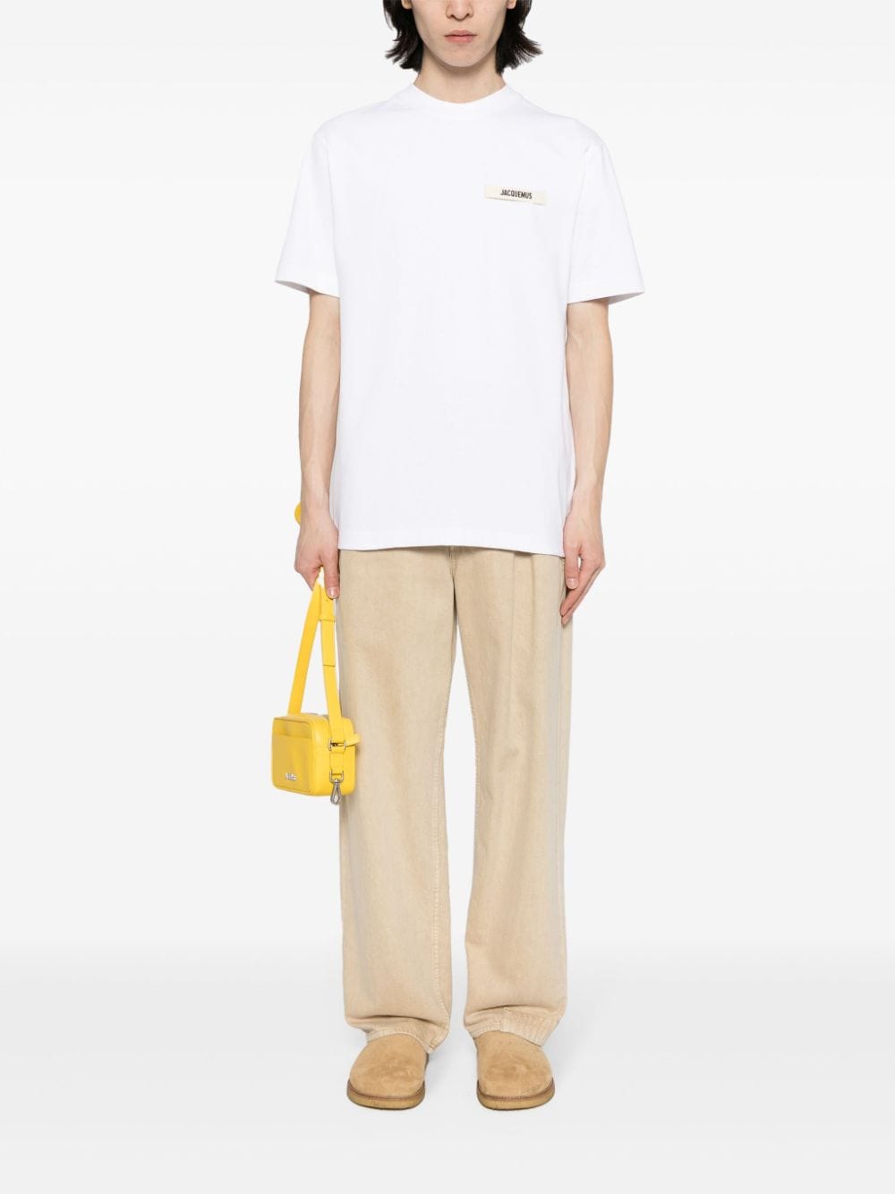 Koszulka Jacquemus White Gros Grain Logo Patch