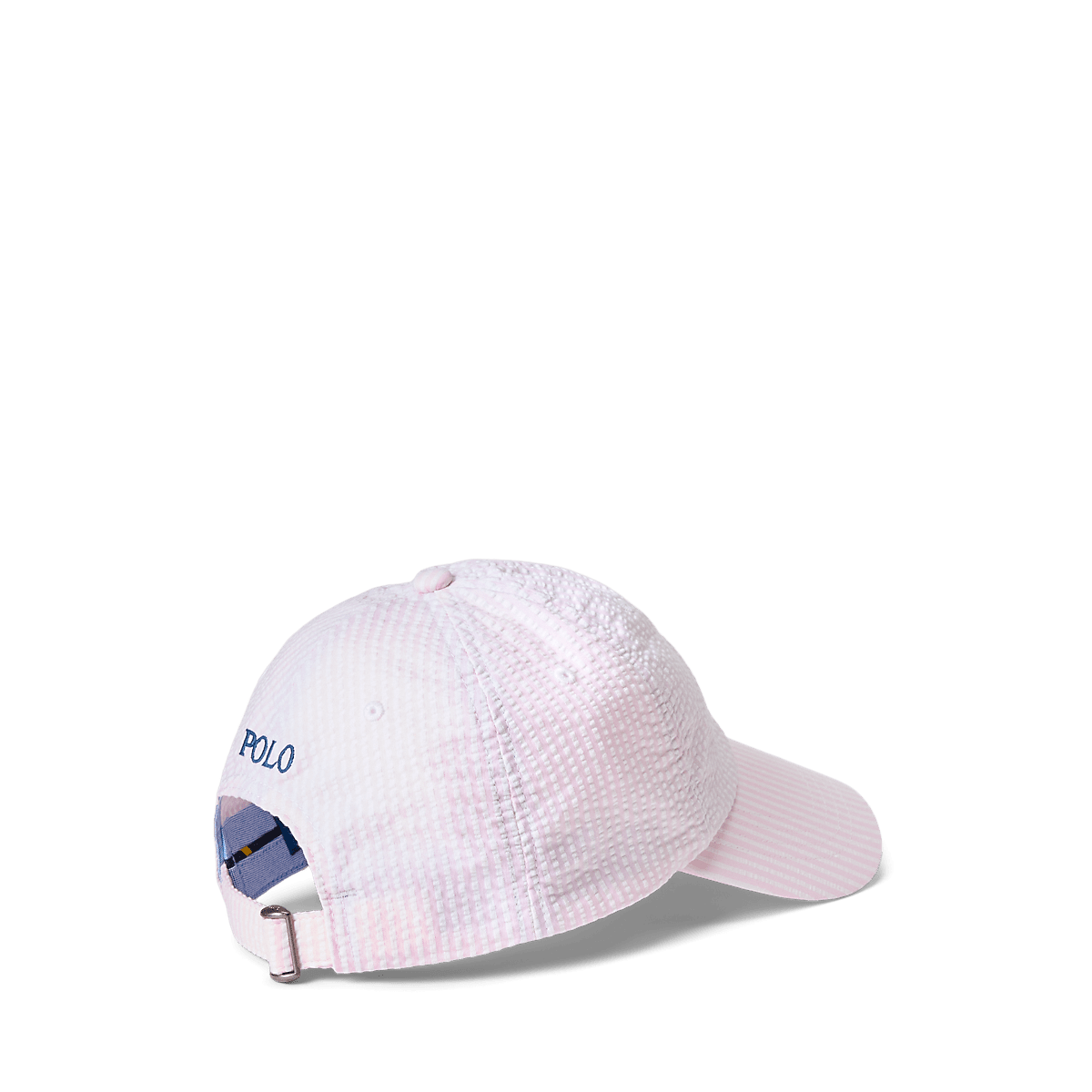 POLO RALPH LAUREN - Casquette de baseball en seersucker Rose et blanc