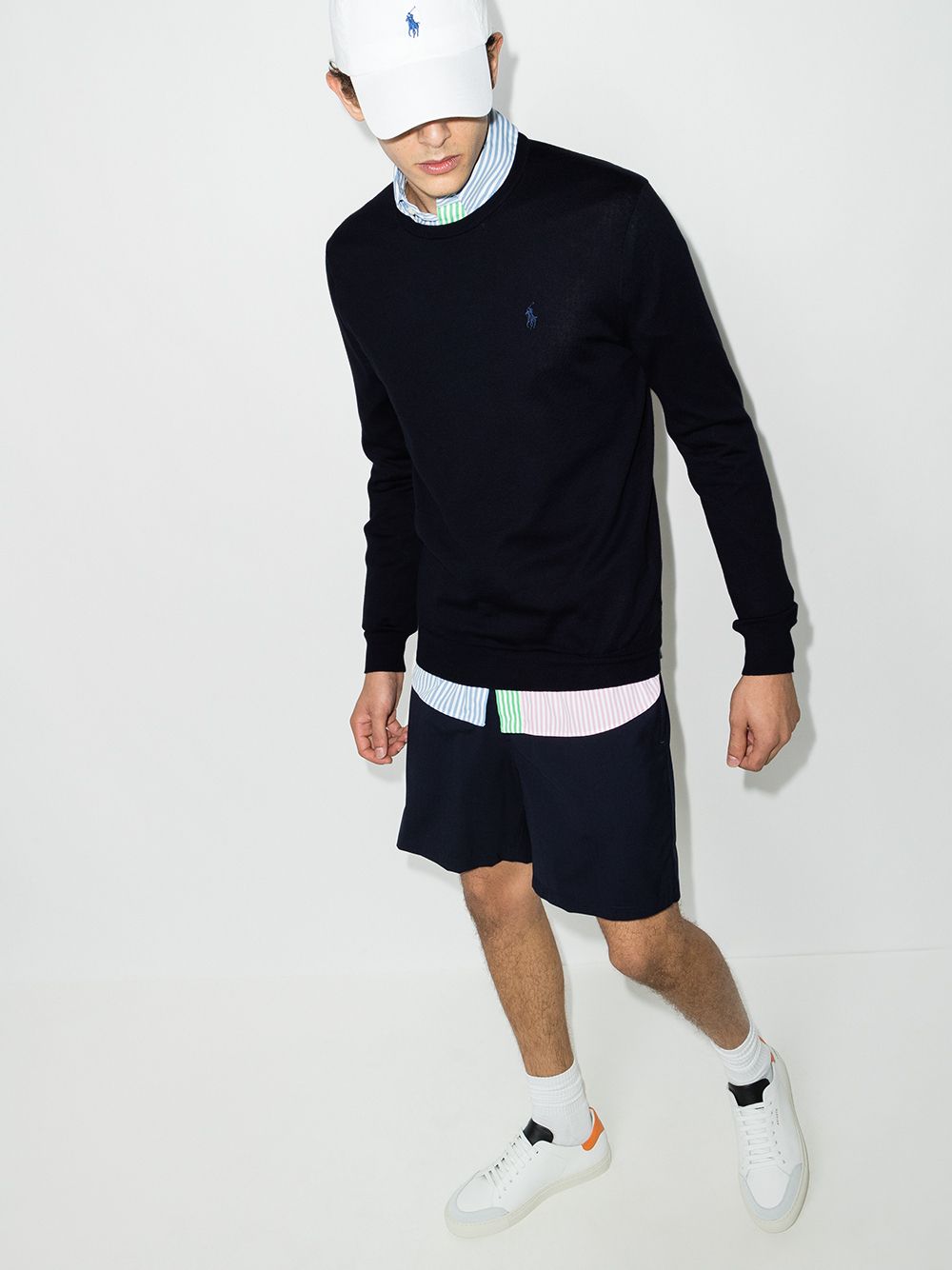 Polo Ralph Lauren - Pull cintré en coton Hunter Navy