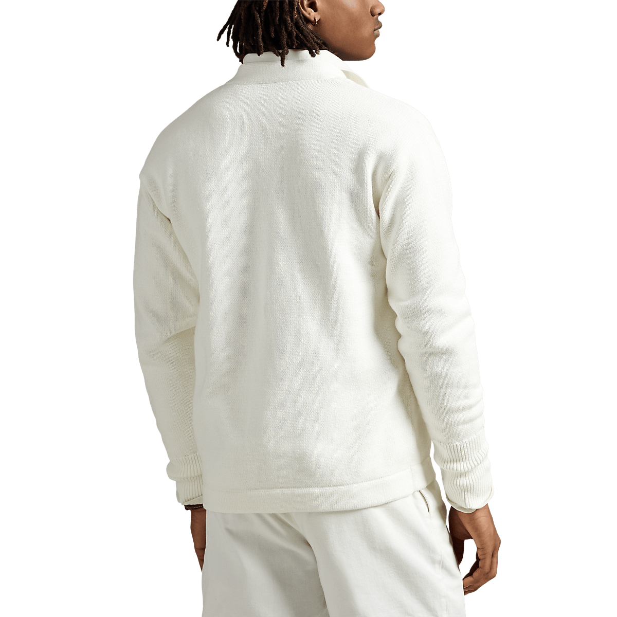 RALPH LAUREN - Cardigan P-Wing en coton Blanc