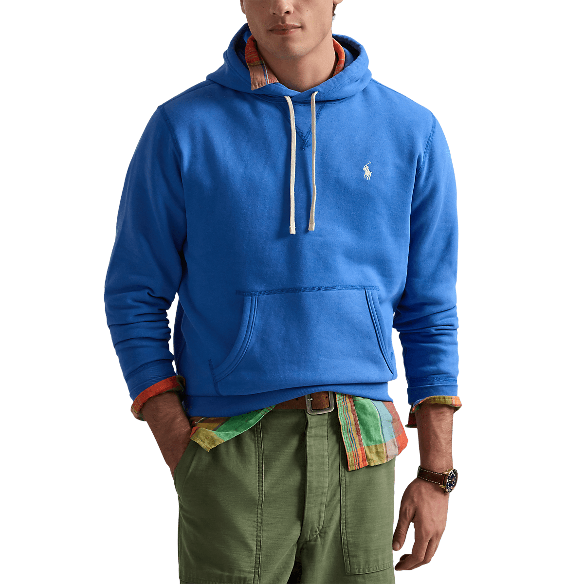 RALPH LAUREN - Le sweat à capuche RL en molleton Bleu