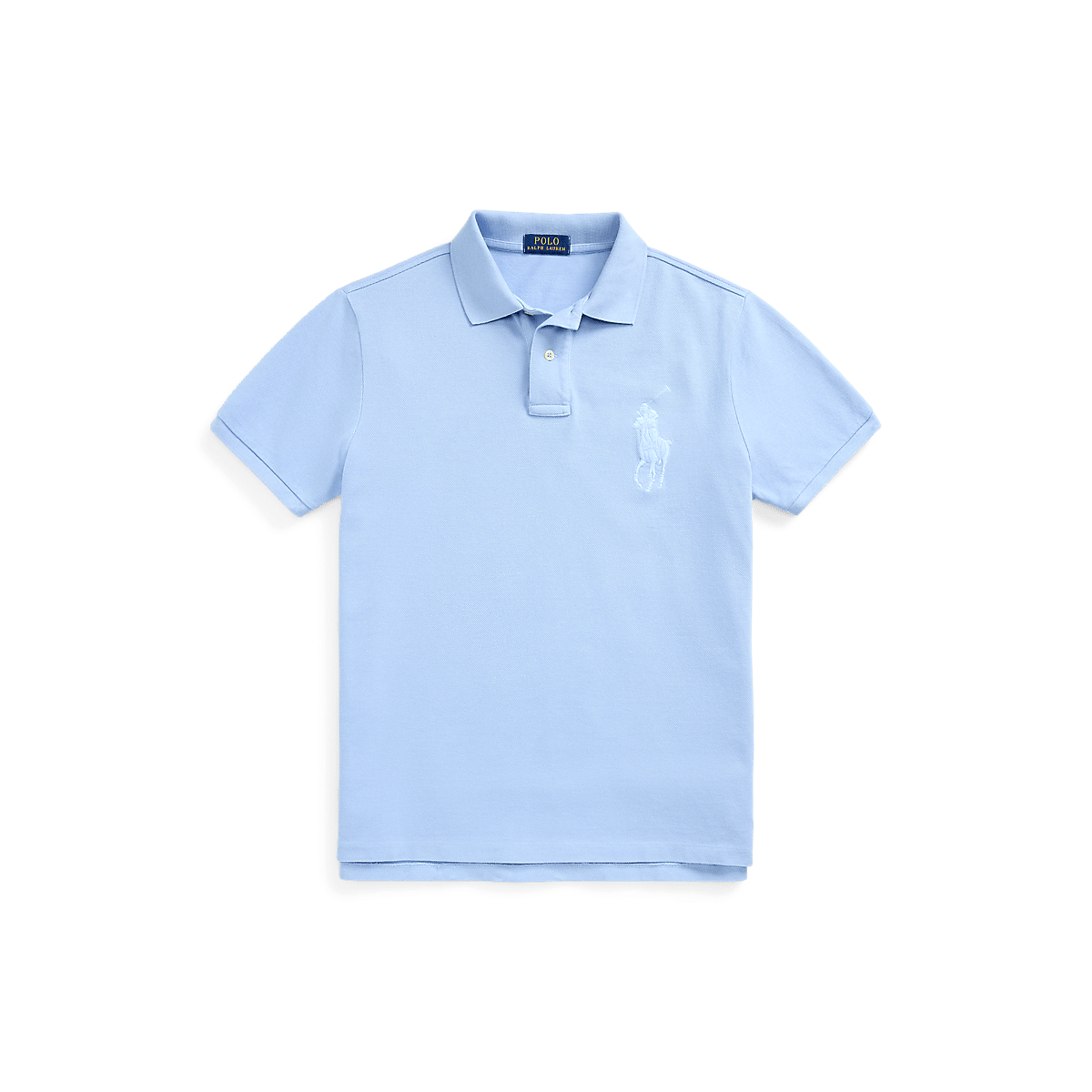 RALPH LAUREN - Polo Big Pony en piqué coupe ajustée Bleu ciel - Lothaire