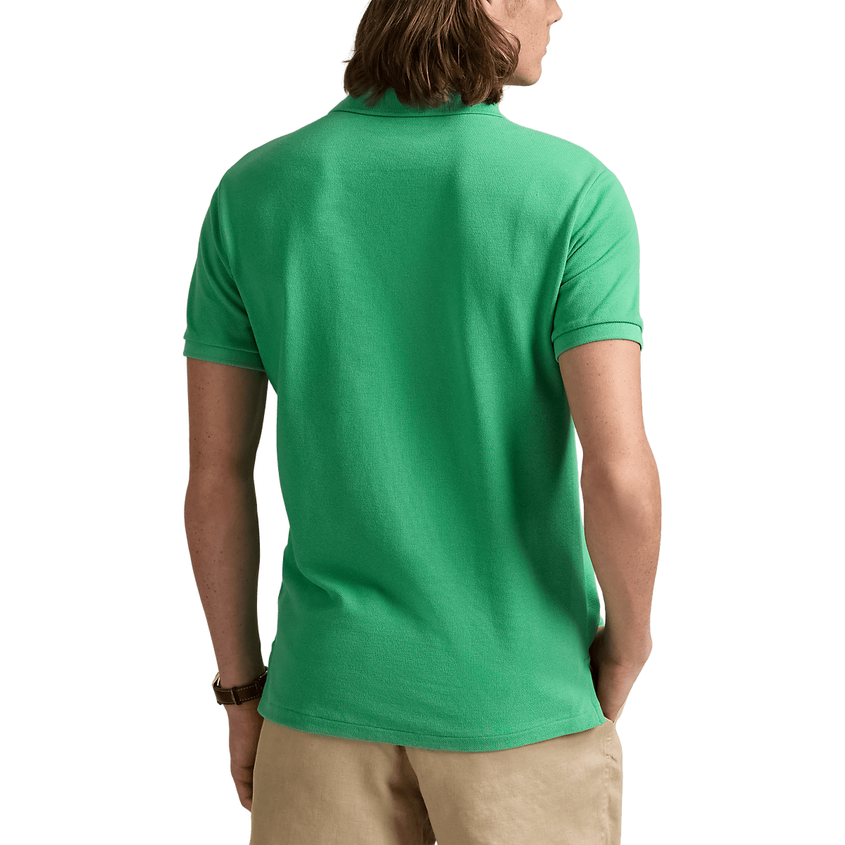 RALPH LAUREN - Polo coupe ajustée en piqué Vert