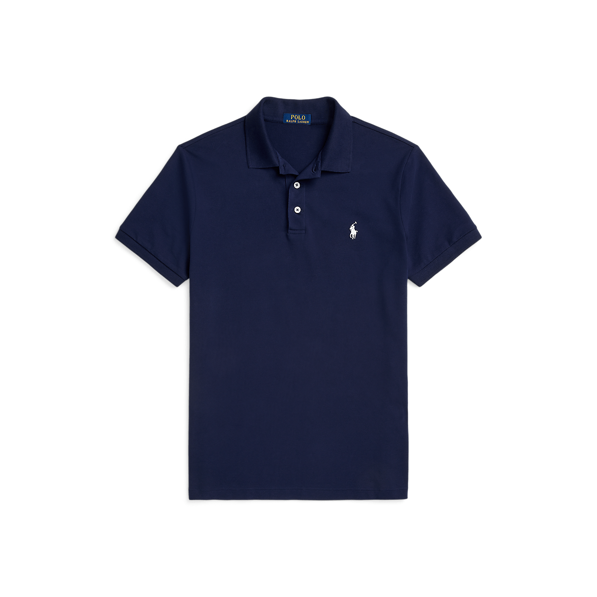 RALPH LAUREN - Polo en piqué stretch Custom Slim Fit Bleu marine - Lothaire