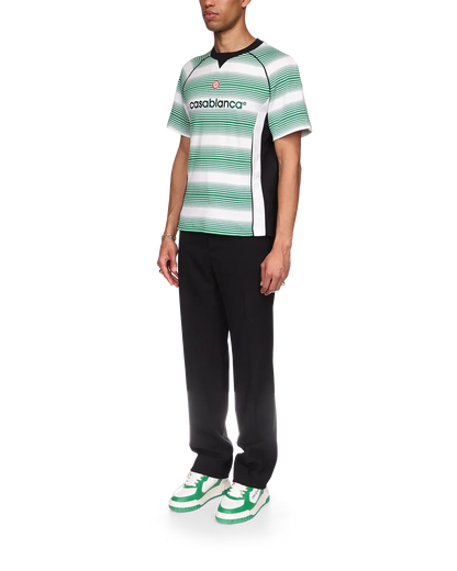 Gradient Stripe Panelled T-Shirt