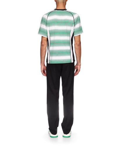 Gradient Stripe Panelled T-Shirt