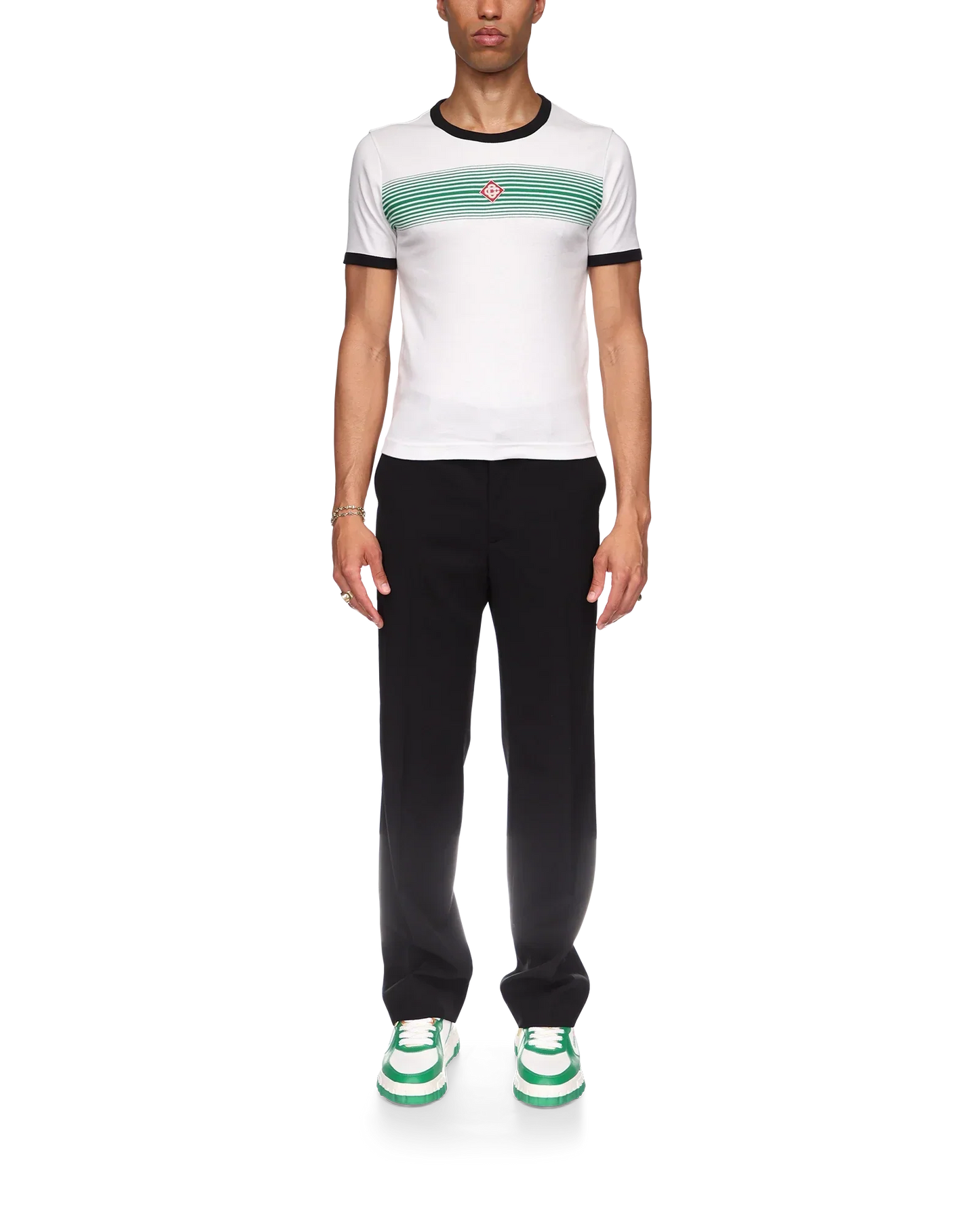 Gradient Stripe Ringer T-Shirt