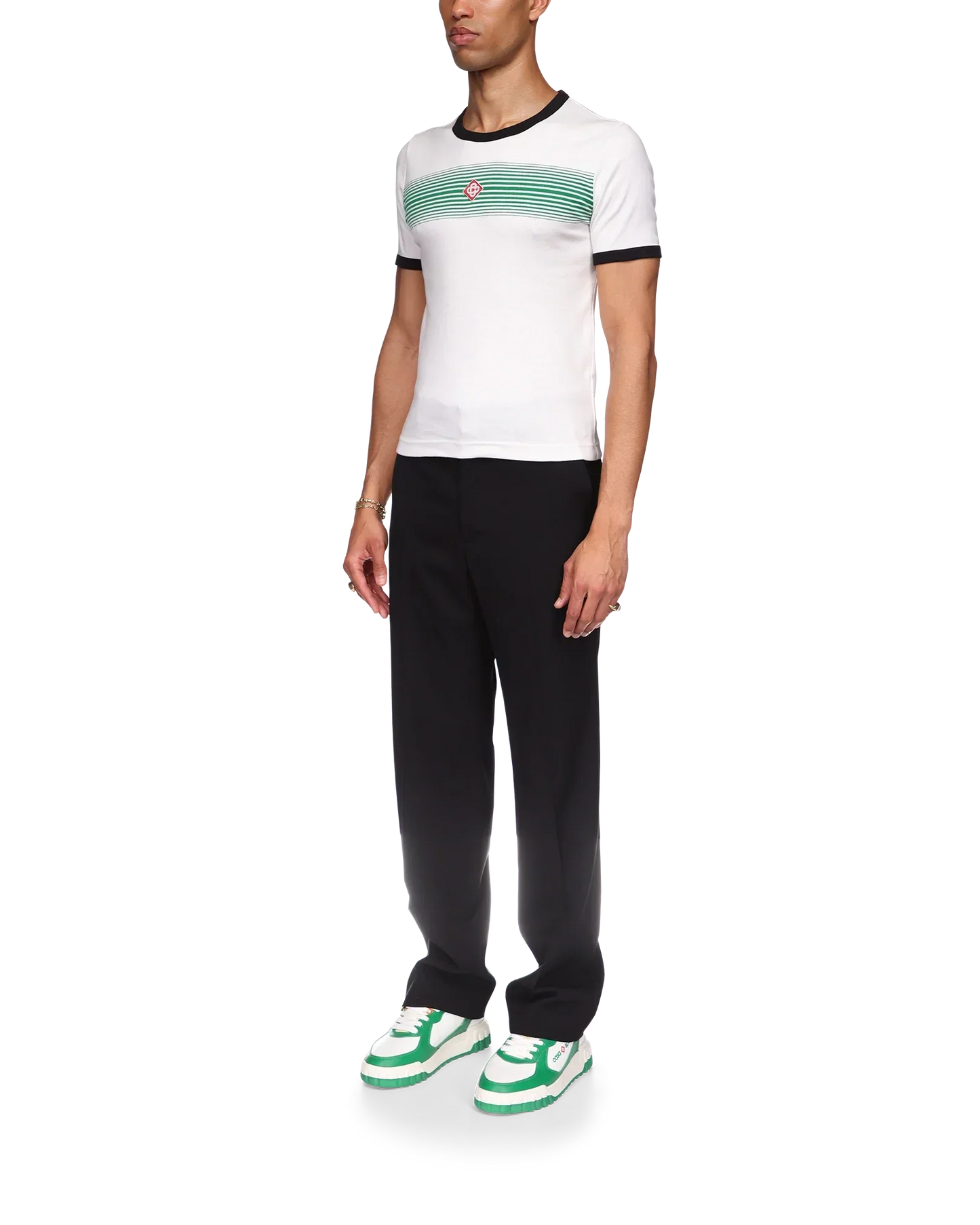 Gradient Stripe Ringer T-Shirt