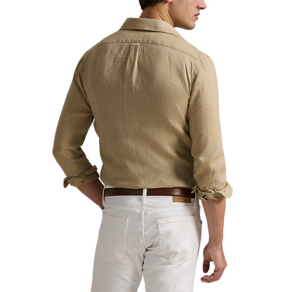 POLO RALPH LAUREN - Chemise en lin Custom Fit Beige