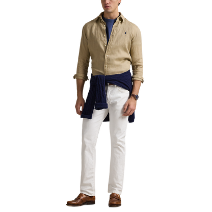 POLO RALPH LAUREN - Chemise en lin Custom Fit Beige