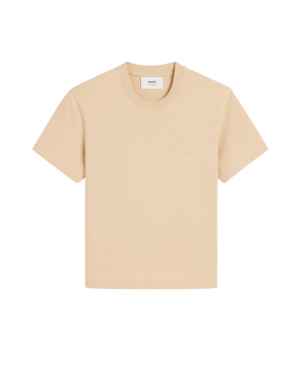 AMI PARIS - T-SHIRT AMI DE COEUR EN COTON Beige