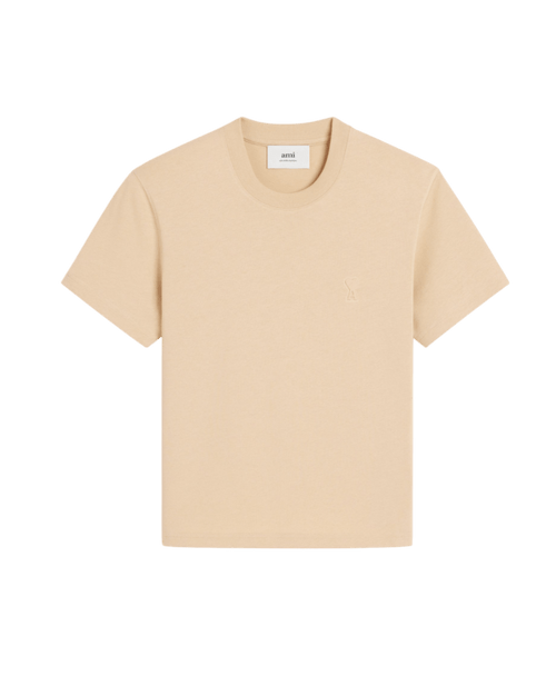 AMI PARIS - T-SHIRT AMI DE COEUR EN COTON Beige