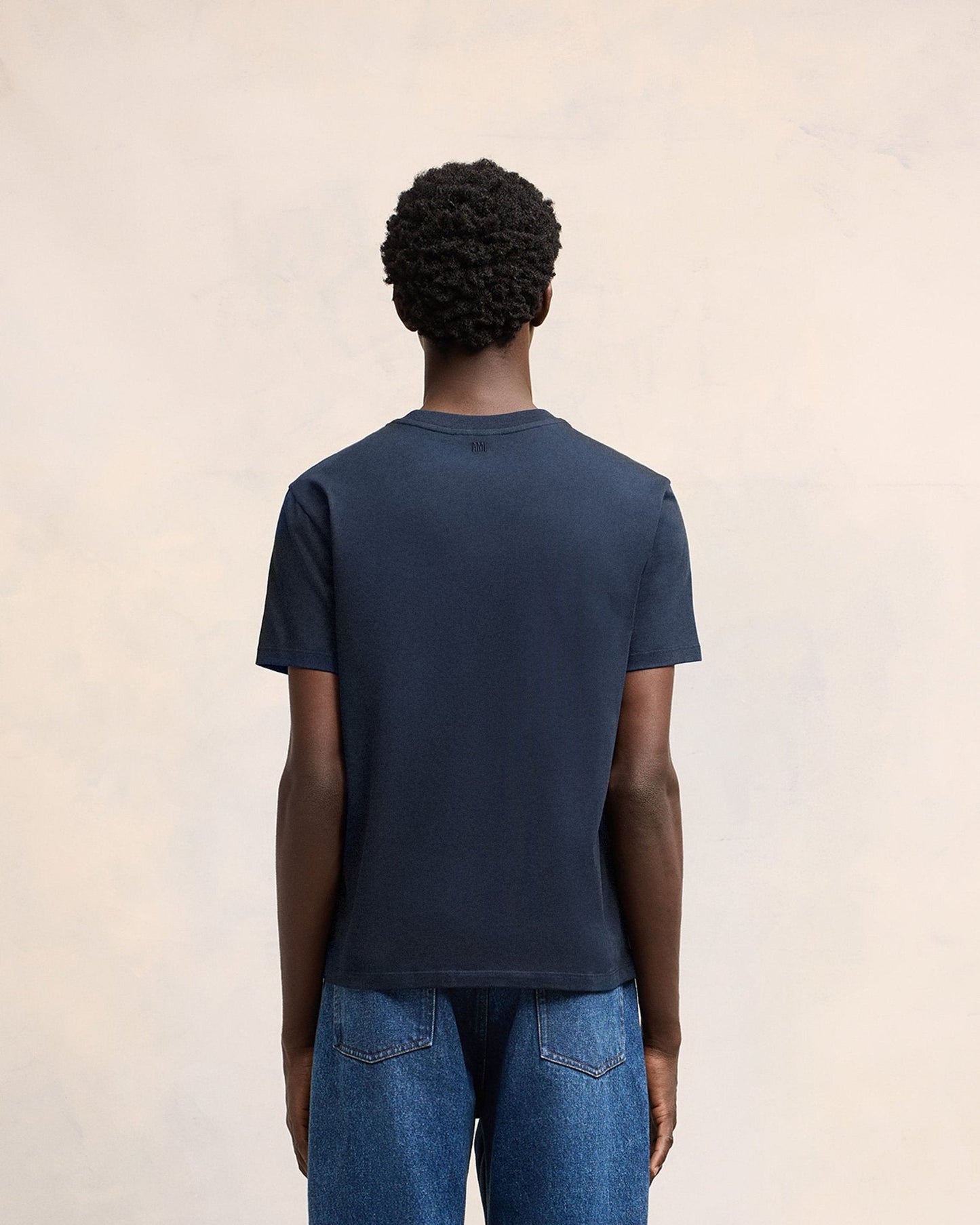 AMI PARIS - T-SHIRT AMI DE COEUR EN COTON Bleu marine