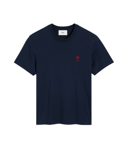 AMI PARIS - T-SHIRT AMI DE COEUR EN COTON Bleu marine
