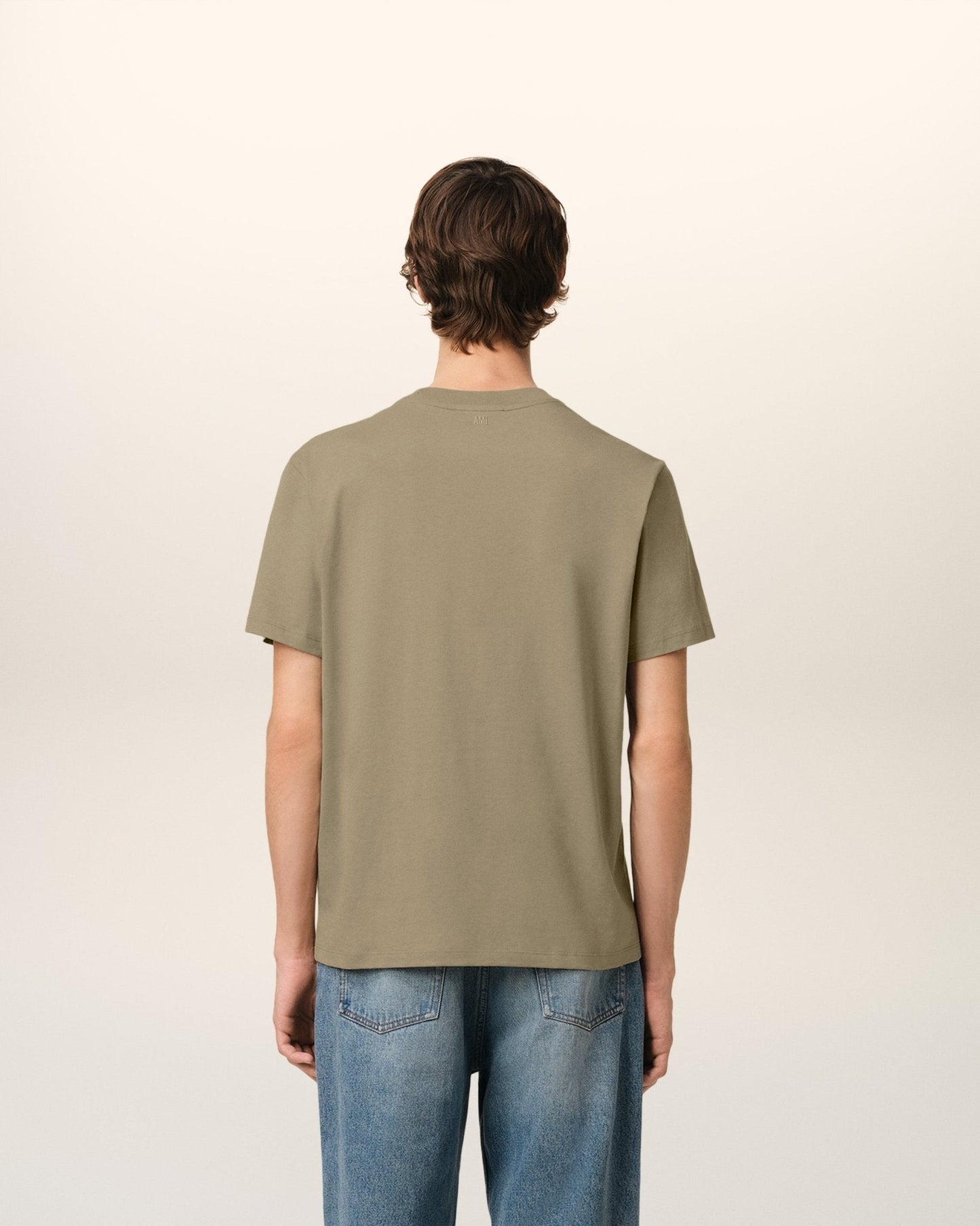 AMI PARIS -T-SHIRT AMI DE COEUR EN COTON Vert