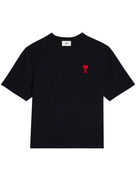 AMI Paris - T-Shirt Black Ami De Coeur - Lothaire
