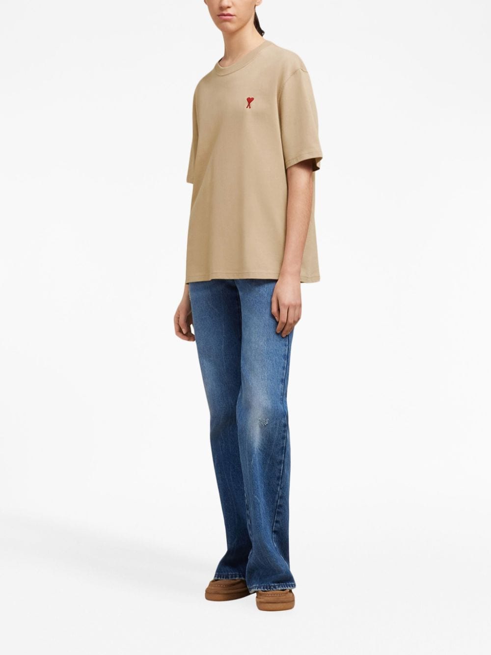 AMI Paris  - T-Shirt Champagne Ami De Coeur
