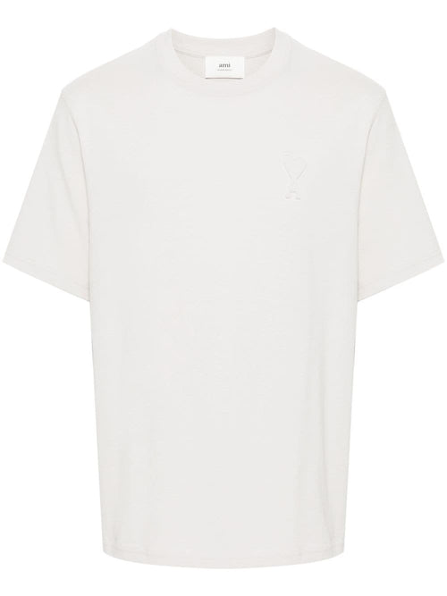 AMI Paris - T-shirt crème en coton à logo - Lothaire