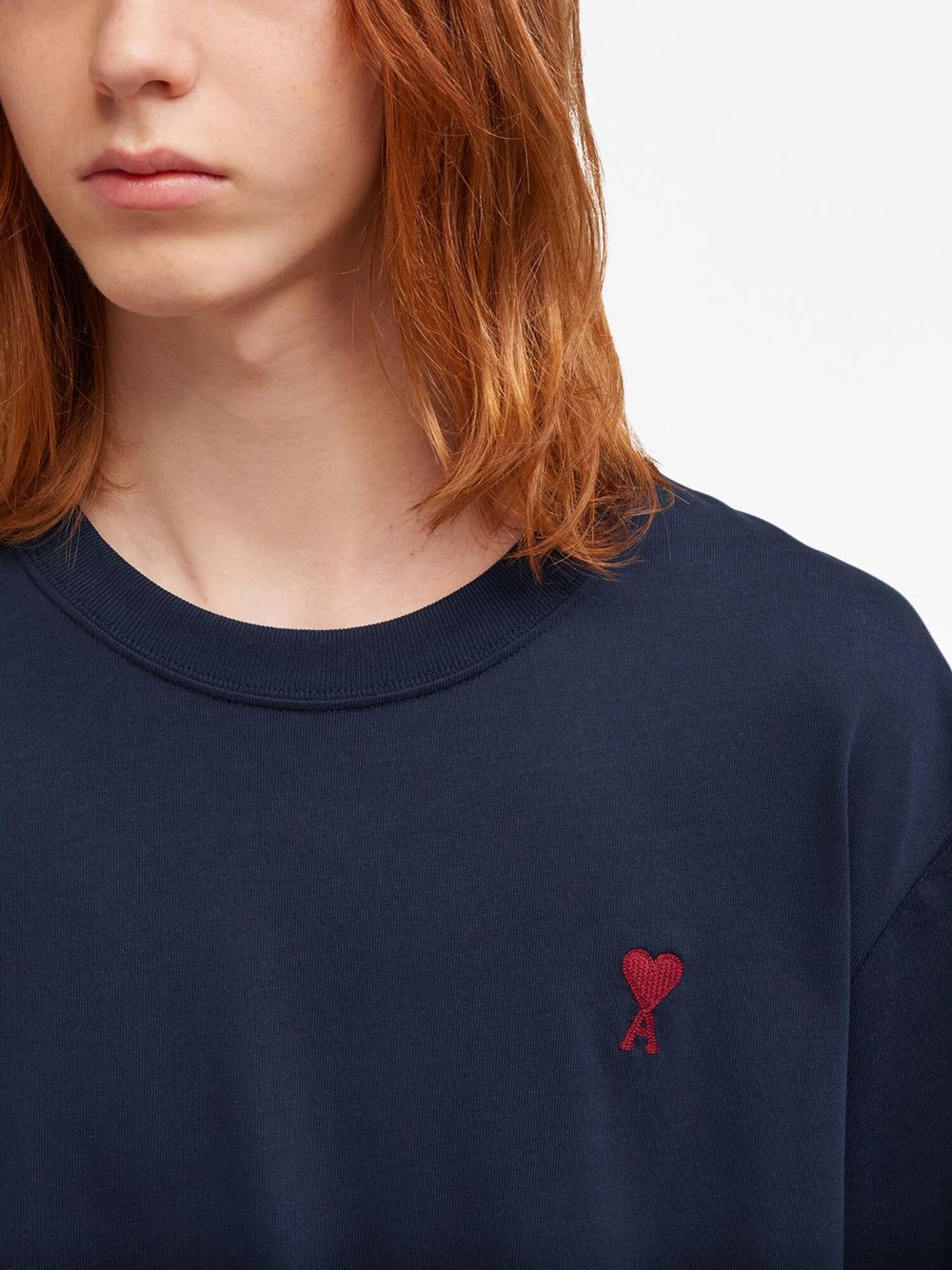 AMI Paris  - T-Shirt Marine Ami De Coeur