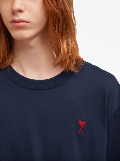AMI Paris  - T-Shirt Marine Ami De Coeur