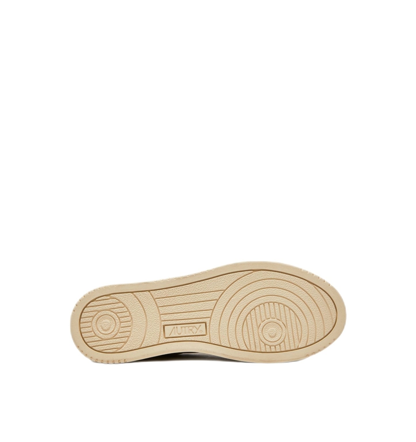 AUTRY - Basket basse cuir blanc et argent métallisé