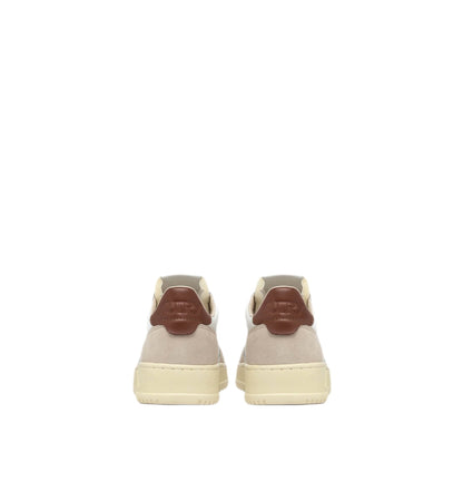 AUTRY - Basket basse Medalist cuir blanc et daim marron