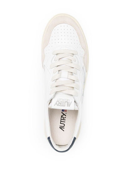 Autry- Baskets Medalist daim beige et arrière Bleu/Noir