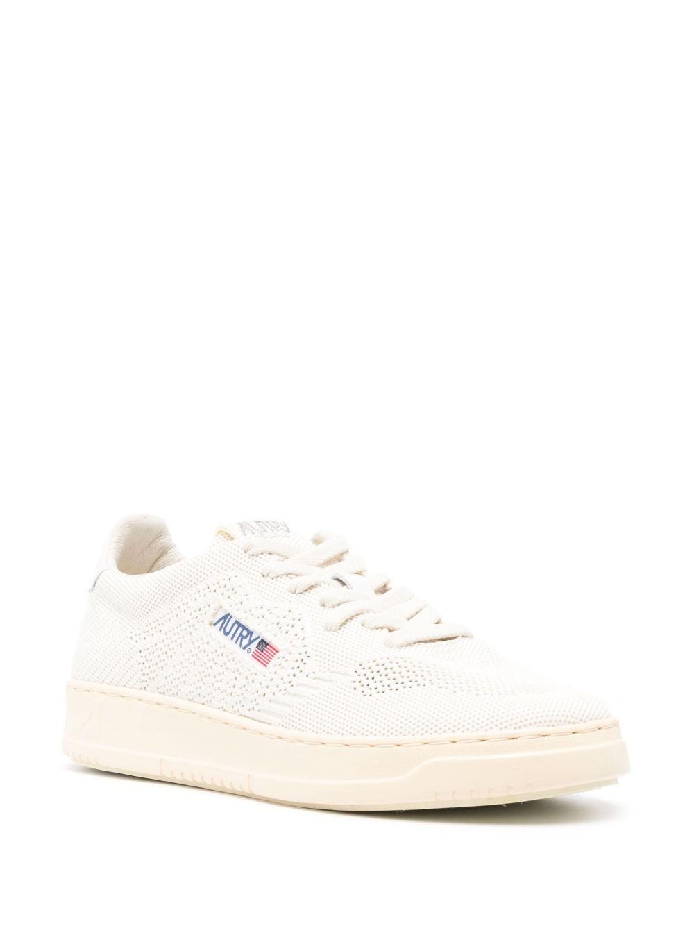 AUTRY - MEDALIST EASEKNIT LOW SNEAKERS Z BIAŁEJ MATERIAŁU PEARSORBET 