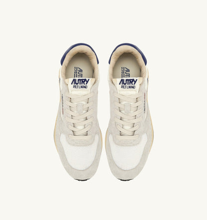 AUTRY - BUTY SNEAKERSOWE REELWIND LOW Z NYLONU I ZAMSZU W KOLORZE BIAŁYM I LIMOGES