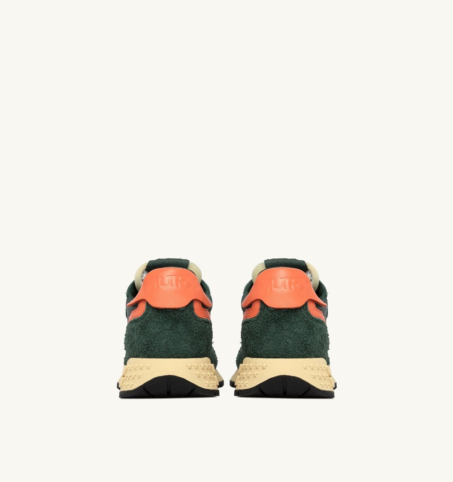 AUTRY - REELWIND LOW NYLON I SUEDE SNEAKERSY zielone i pomarańczowe