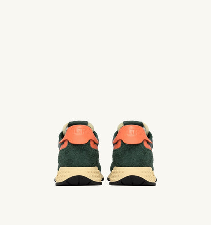 AUTRY - REELWIND LOW NYLON I SUEDE SNEAKERSY zielone i pomarańczowe