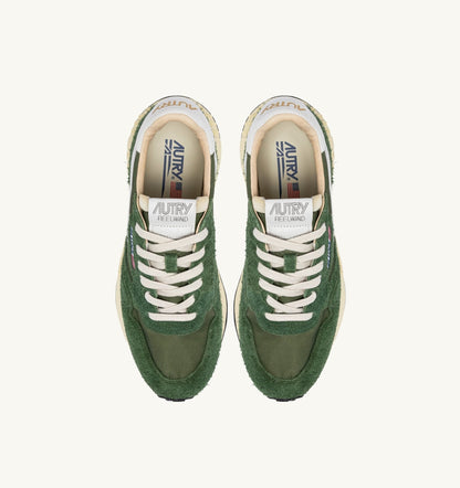 AUTRY - BASKETS REELWIND LOW EN NYLON ET DAIM VERT MILITARY