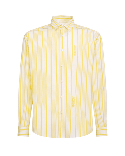 JACQUEMUS - La chemise Simon Business logo Yellow/White - Lothaire