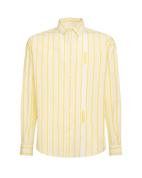 JACQUEMUS - La chemise Simon Business logo Yellow/White - Lothaire