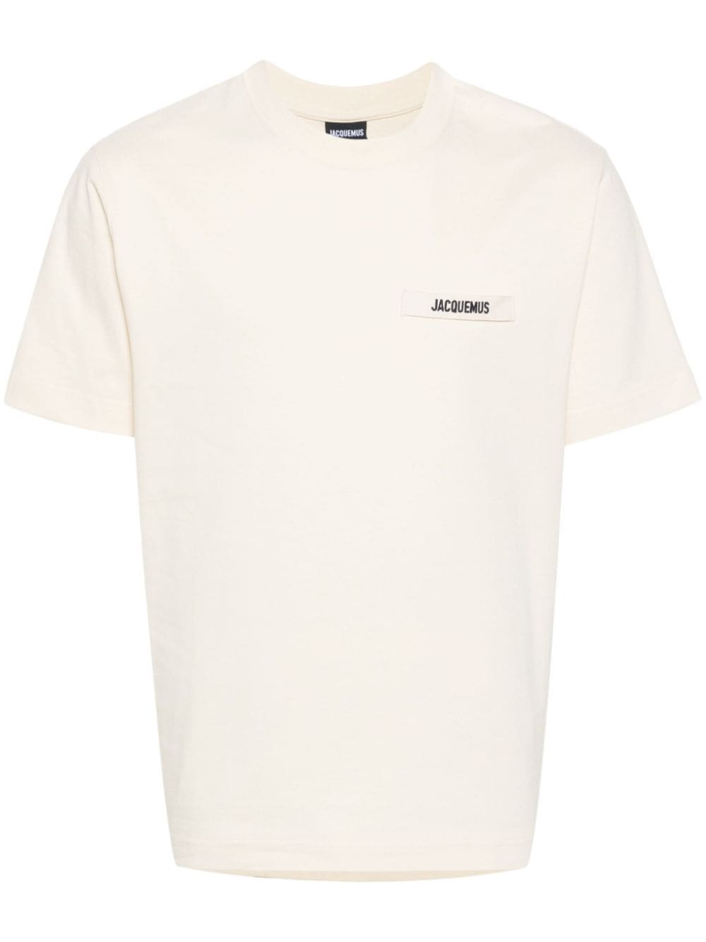 Jacquemus le t - shirt beige à patch logo Gros Grain - Lothaire