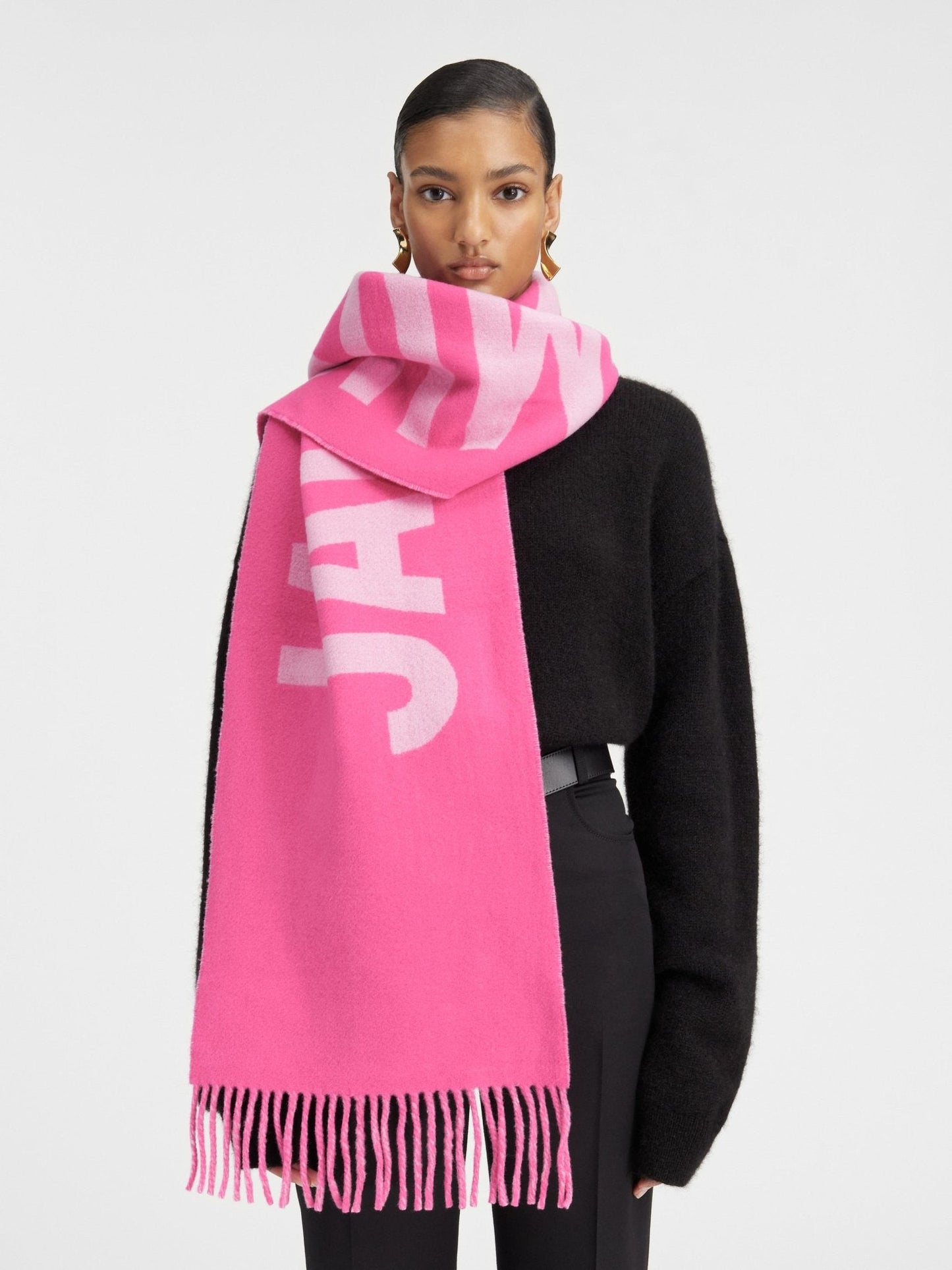 JACQUEMUS - L'écharpe Jacquemus Multi-Pink