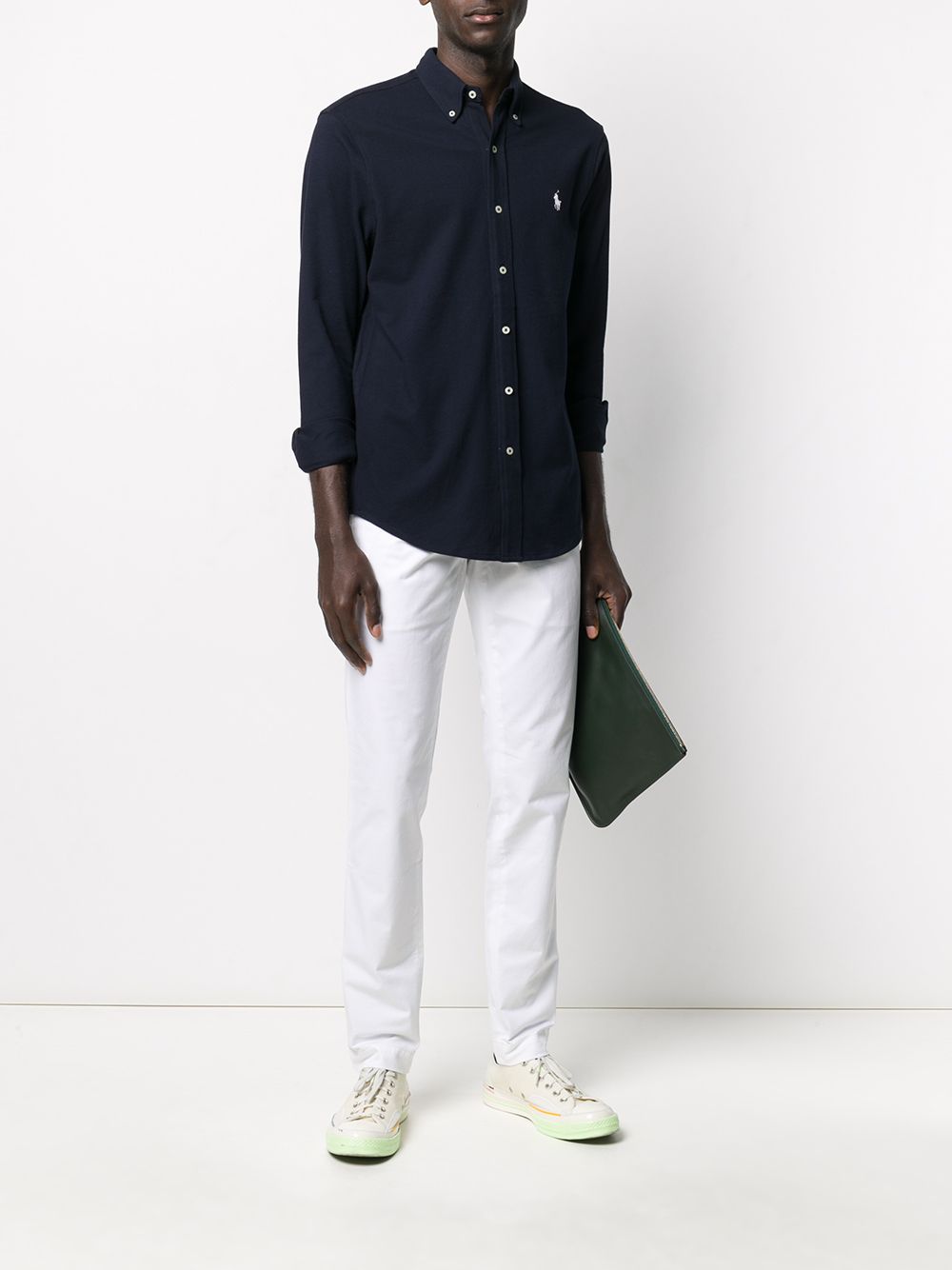 Polo Ralph Lauren Chemise à logo brodé bleu