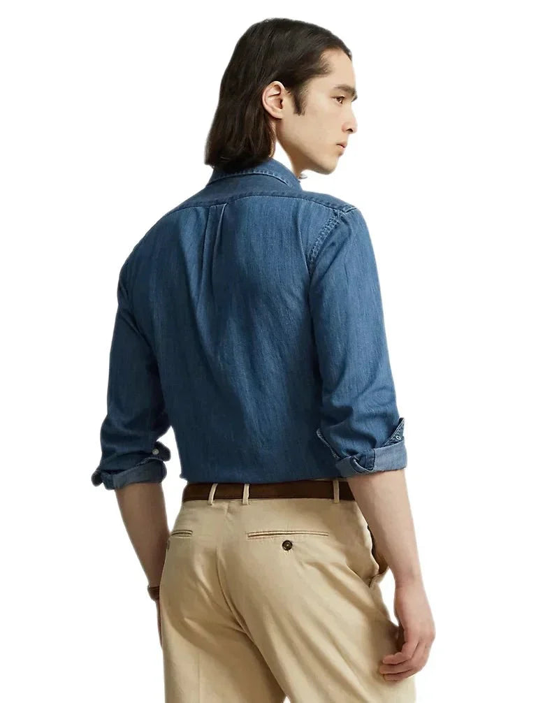 Polo Ralph Lauren - Chemise ajustée Denim bleu