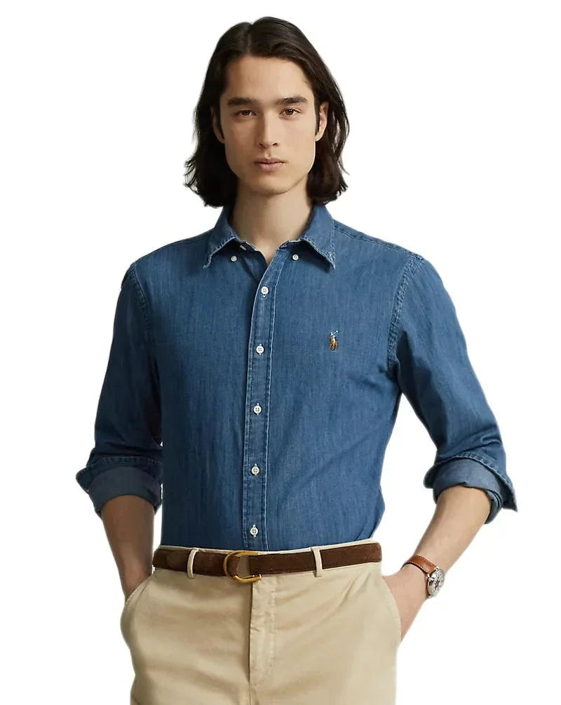 Polo Ralph Lauren - Chemise ajustée Denim bleu