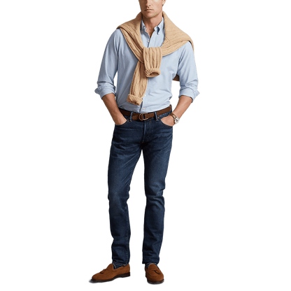 POLO RALPH LAUREN - Chemise Oxford cintrée Bleu ciel